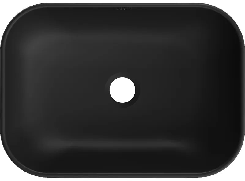 Mexen Rita, umývadlo na dosku 45x32x14 cm, čierna matná-zlatý vzor, 21084577