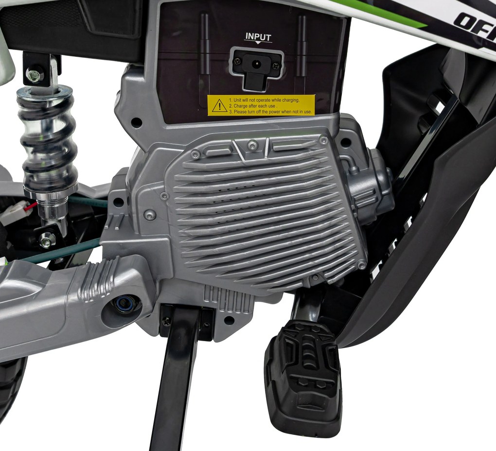 Ramiz PANTONE 361C Detská batériová motorka zelená + audio panel + pomalý štart + EVA kolesá