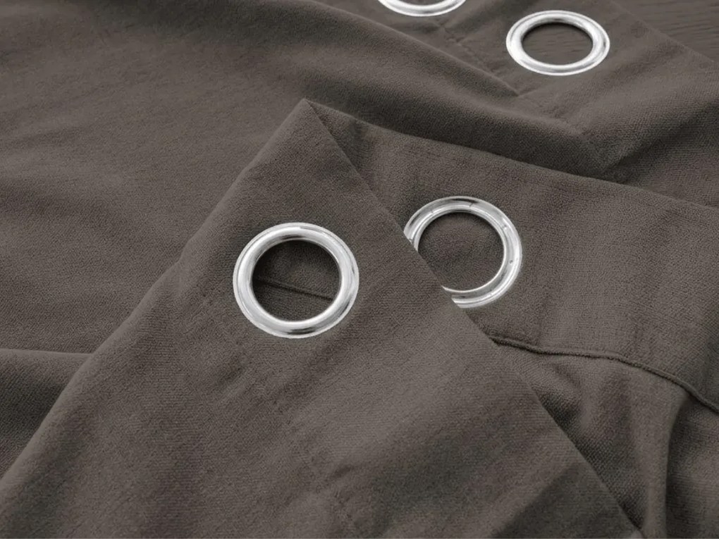 Záves TAVIO 140x250 cm, sivohnedý Zavesenie: Riasiaca páska