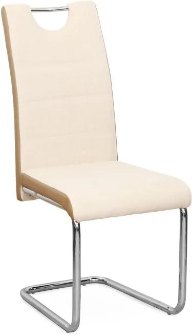Jedálenská stolička Izma - béžová / chróm
