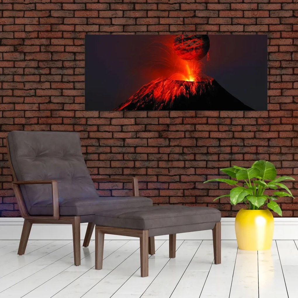 Obraz sopky (120x50 cm)