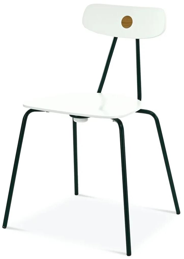 FAMEG Skool - AM-2121 - jedálenská stolička Farba dreva: dub štandard, Čalúnenie: koža L2