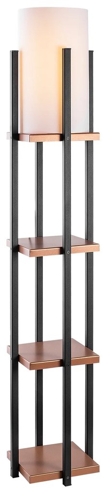 Stojacia lampa Nora VI čierna matná/medená