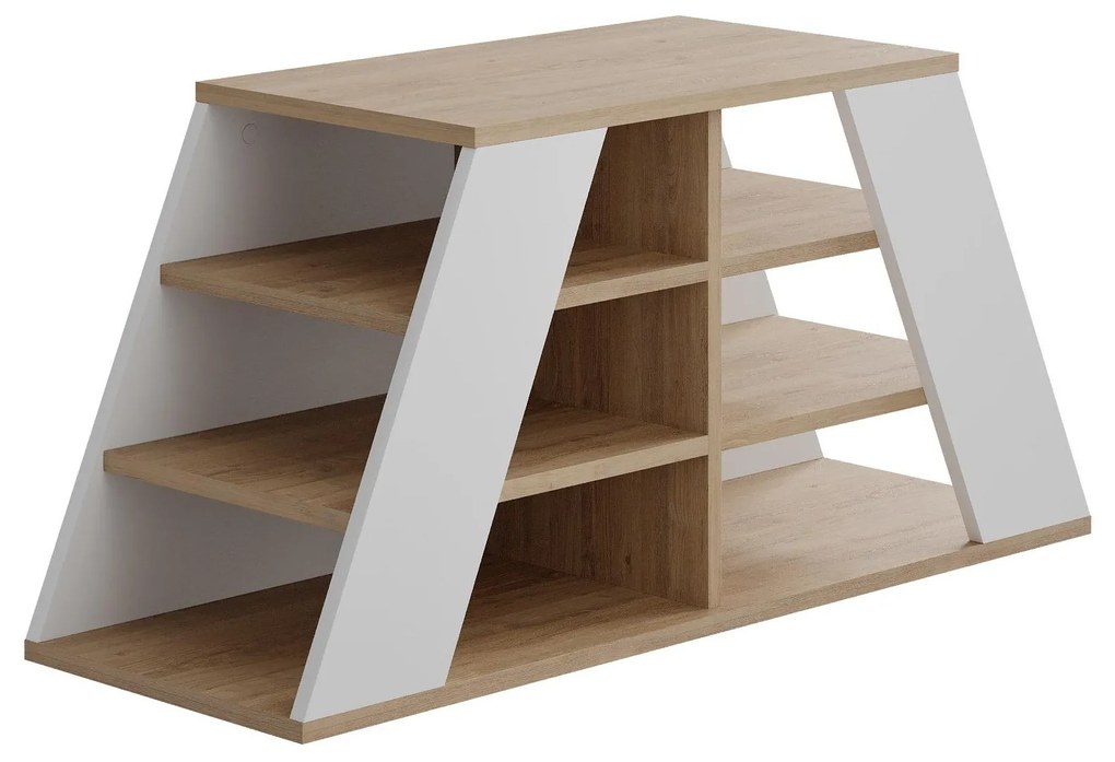 Botník (skrinka na topánky) Dubeki 1 (dub + biela). Akcia -18%. Vlastná spoľahlivá doprava až k Vám domov. 1094604