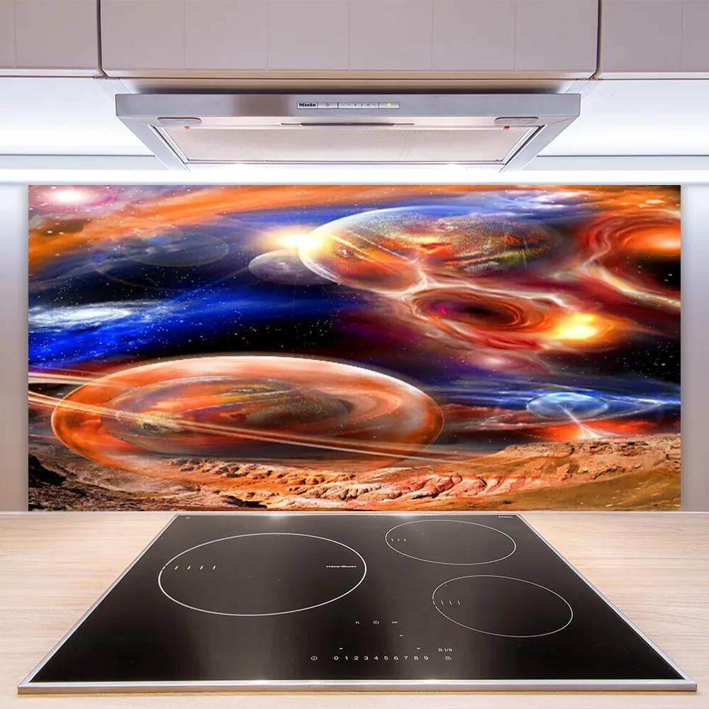 Nástenný panel  Abstrakcie vesmír 140x70 cm
