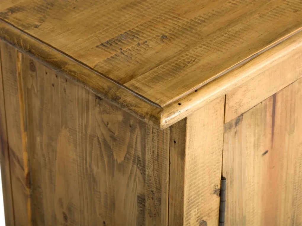 furniture-nabytek.cz - Masivní skříňka do koupelny Rangún z recyklované borovice, lakovaná, hnědá