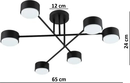 Brilagi - LED prisadený luster MONO 6xGX53/13W/230V čierny