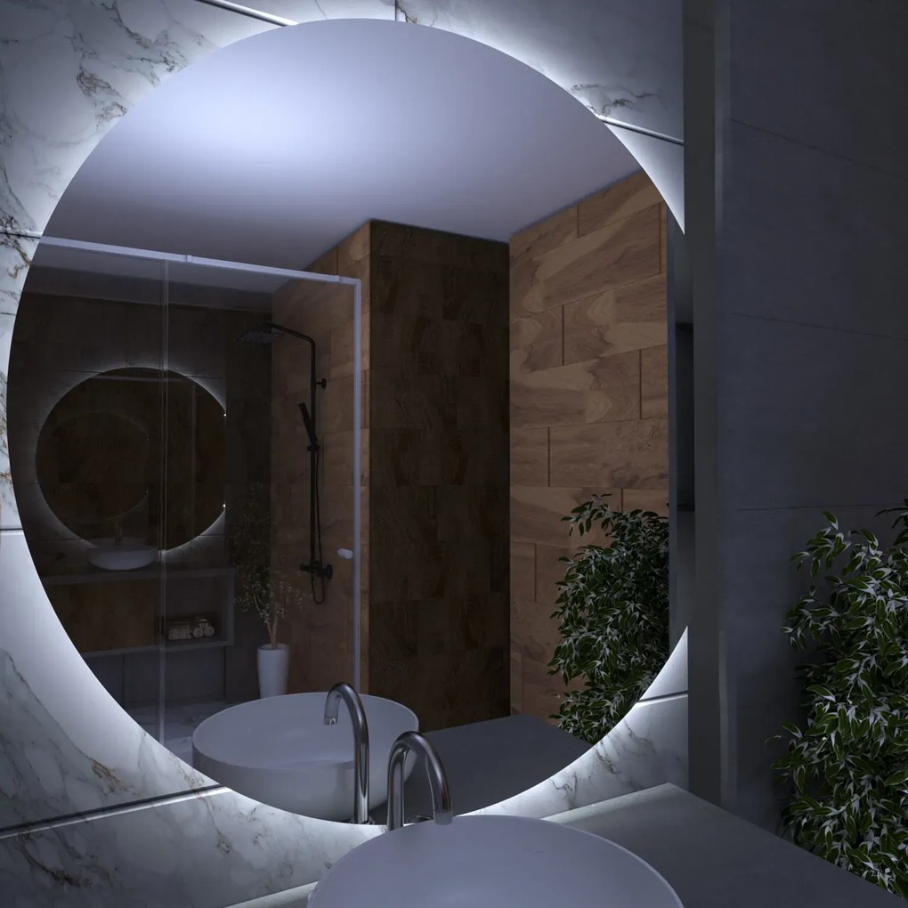 Okrúhle zrkadlo s LED svetlom E5