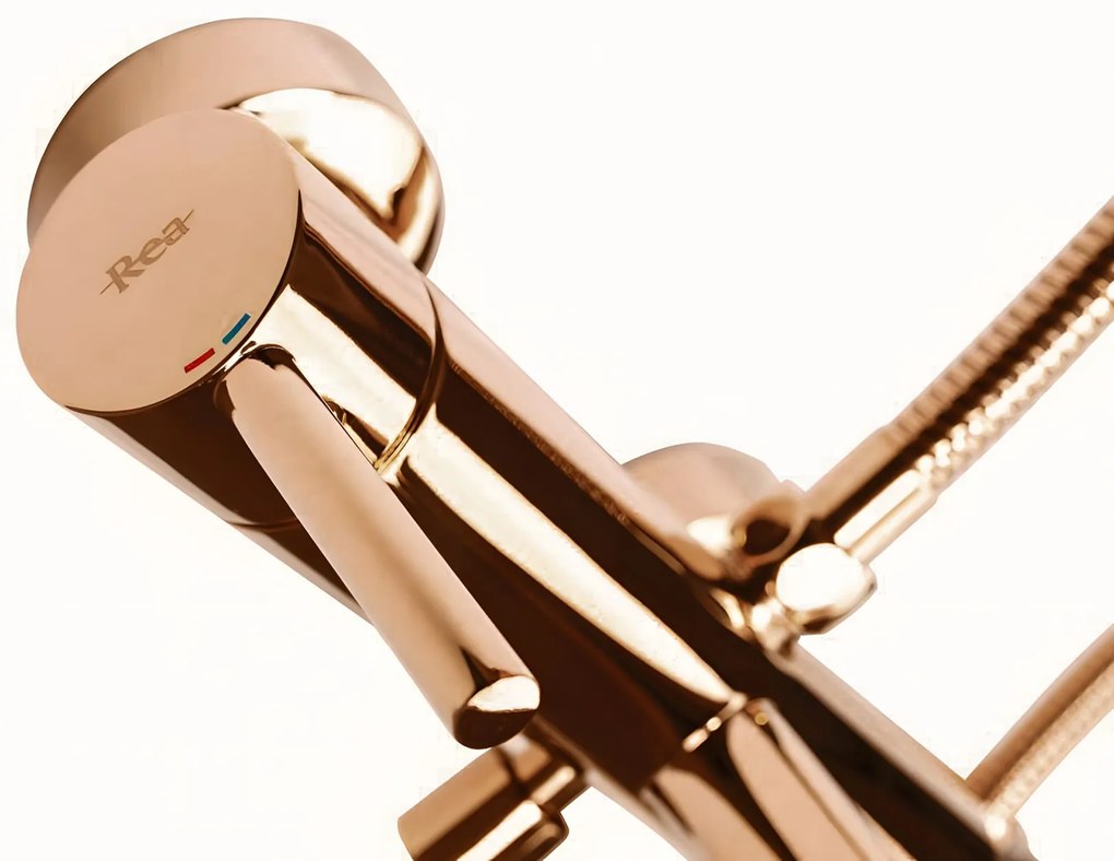 Rea Lungo, vaňová batéria s ručnou sprchovou hlavicou, medená lesklá, REA-B7987