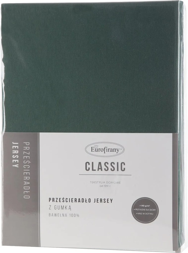 JERSEY PRESTIERADLO JERSEY3 120X200 CM TMAVOZELENÉ