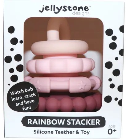 Skladacia pyramída s hryzadielkami, ružová