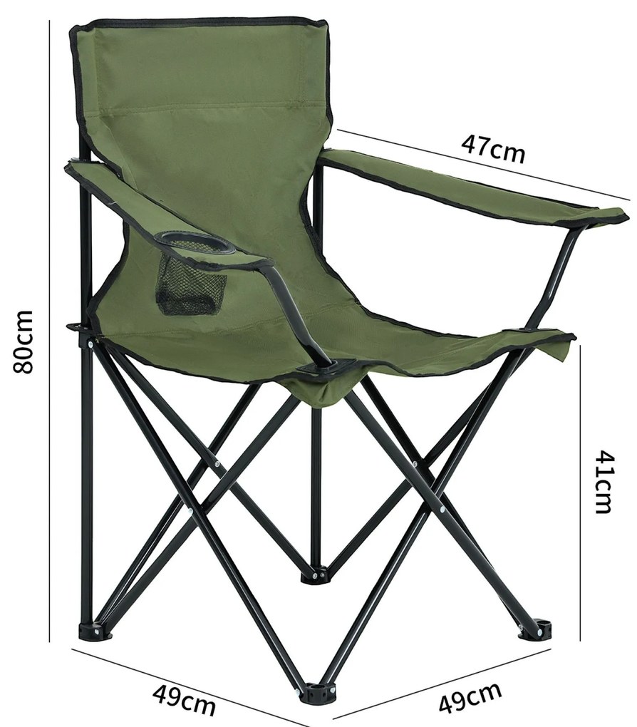 Kempingová židle ANTER zelená