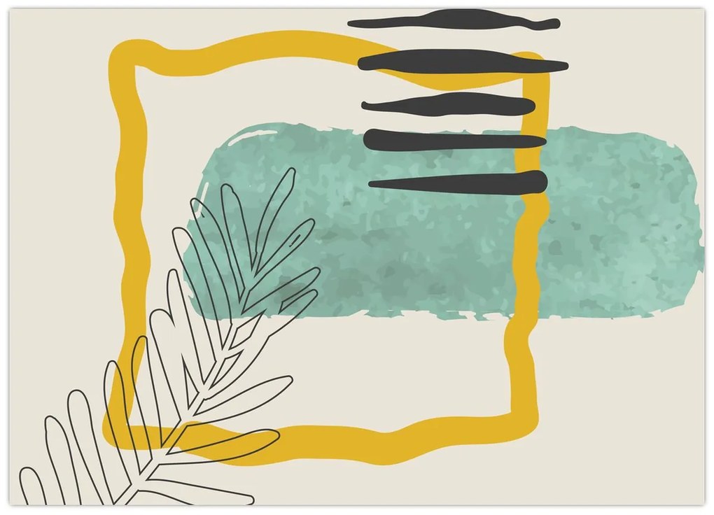 Obraz - Abstraktné listy N⁰2 (70x50 cm)