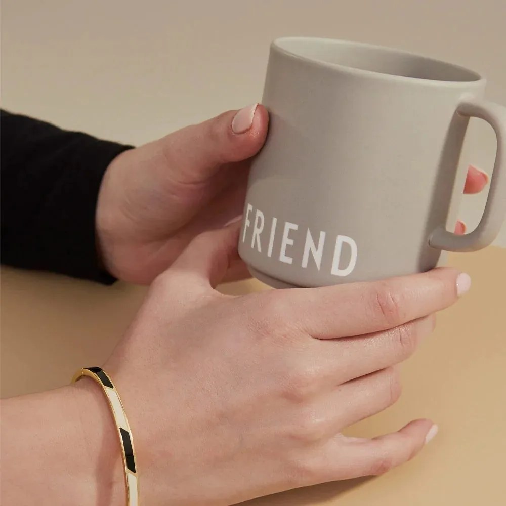 DESIGN LETTERS Porcelánový hrnček Grey Friend 300 ml