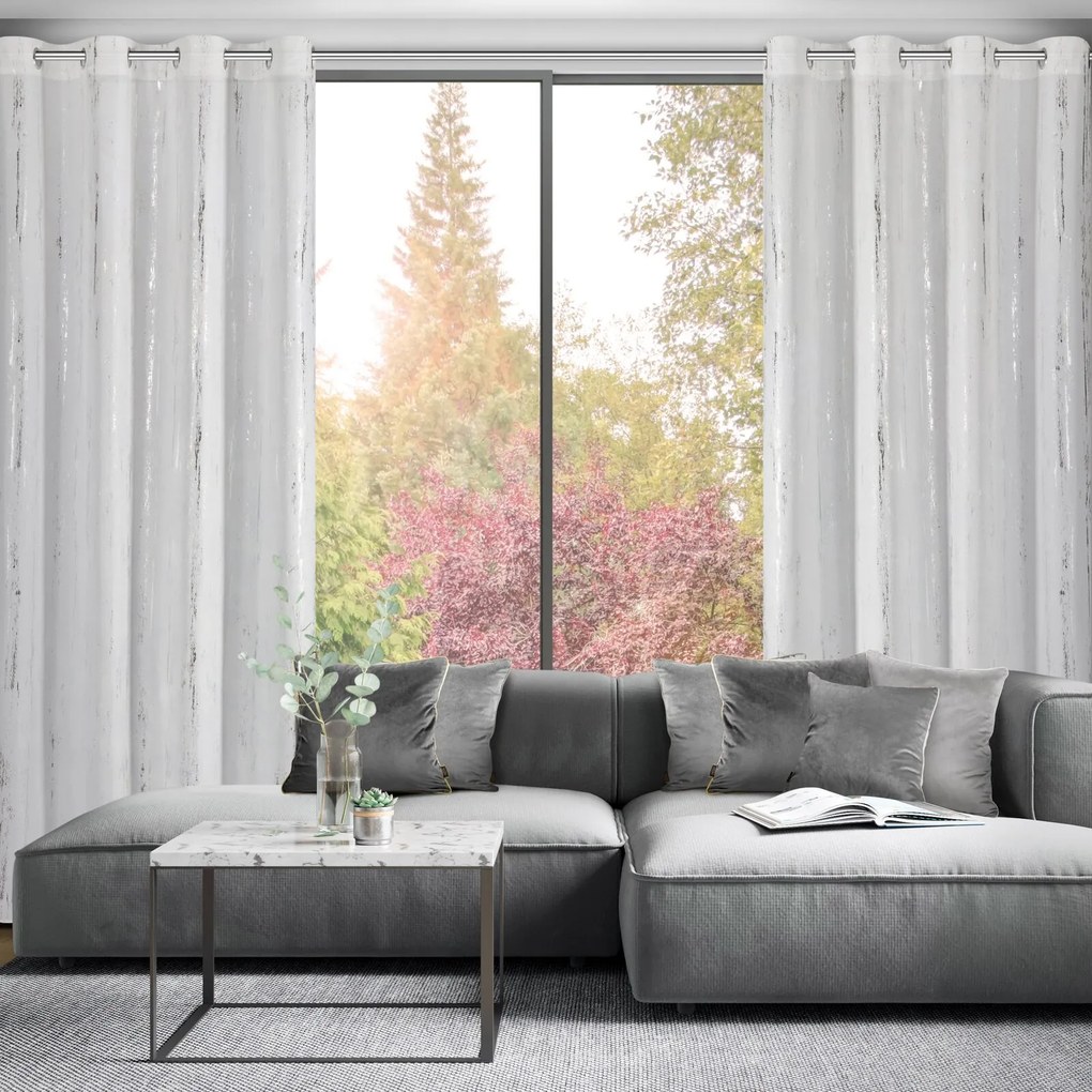 ZÁVES NA KRÚŽKOCH LIBI 140X250 CM VZOROVANÁ