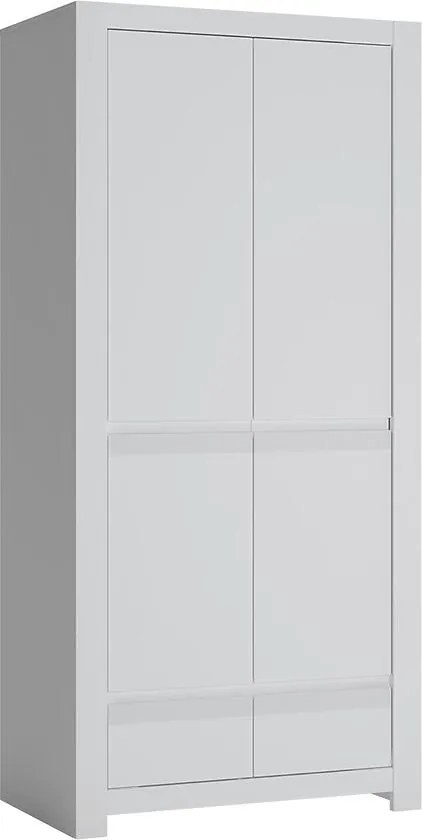 Skriňa Novi NVIS02 2D2S biela alpin/pvc biela supermat