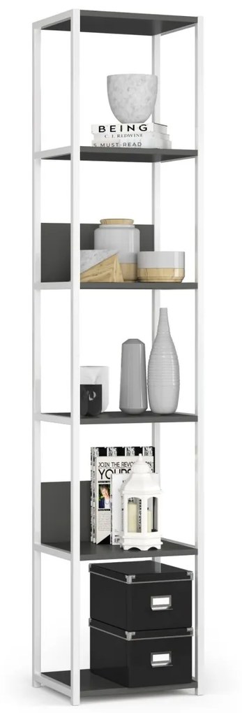 Regál LOFT 40 cm biely/šedý