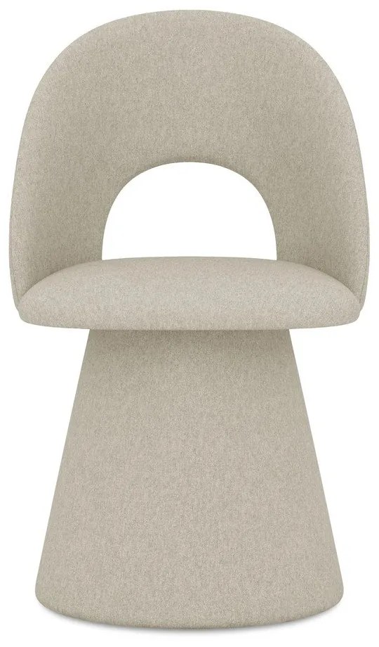 Béžové čalúnené jedálenské kreslo Kalo – Makamii