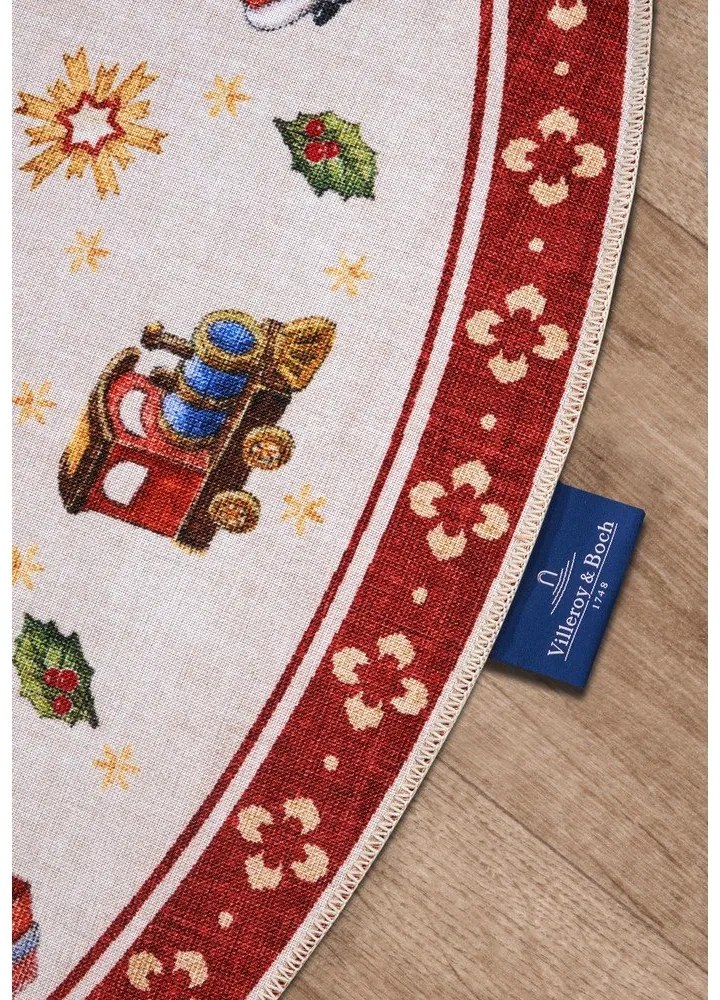 Červený okrúhly koberec s vianočným motívom ø 150 cm Red Christmas – Villeroy&amp;Boch
