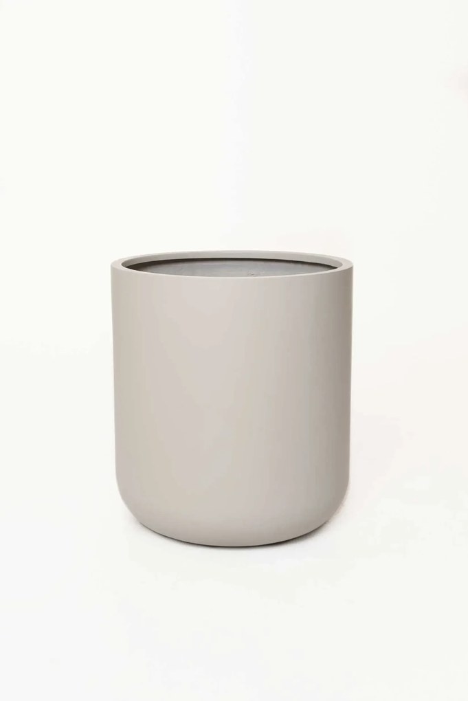 Okrúhly kvetináč CHICO, sklolaminát, priemer 45 x výška 50 cm, béžový