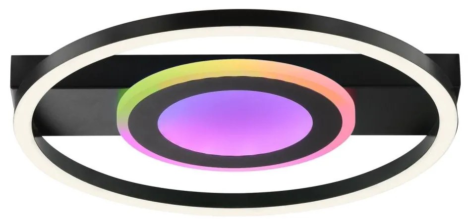 Brilliant -LED RGBW stmievateľné stropné svietidlo MAUREEN LED/20W/230V 3000-6500K čierna + s diaľkovým ovládaním