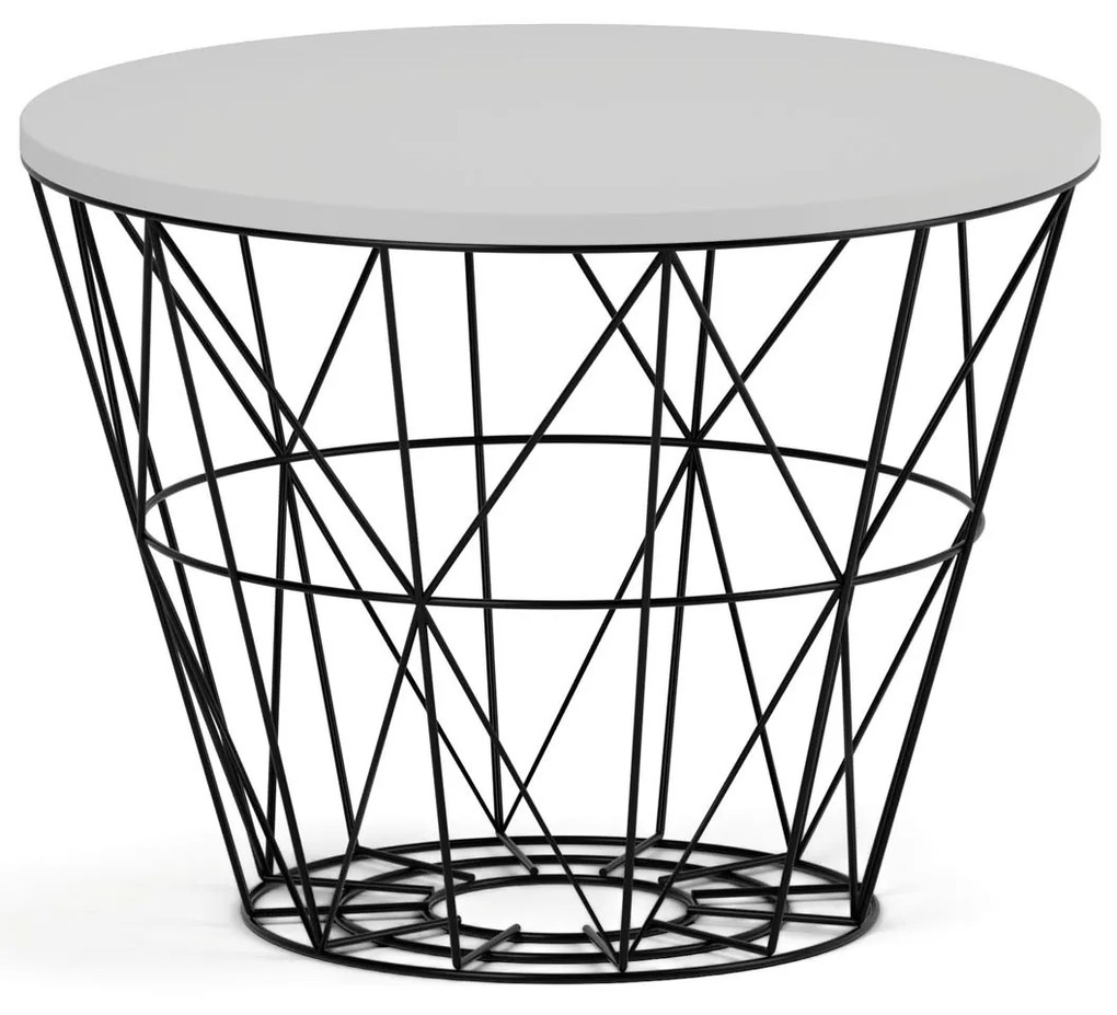 Okrúhly konferenčný stolík STILO, priemer 60 cm, sivá