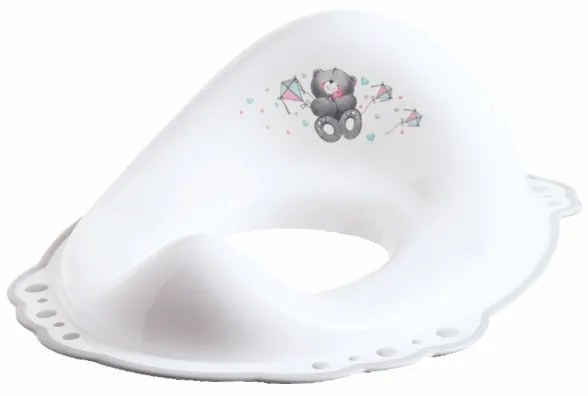 Erga 4 KIDS, detské WC sedátko Medvedík s protišmykovou gumou, biela, ERG-08323