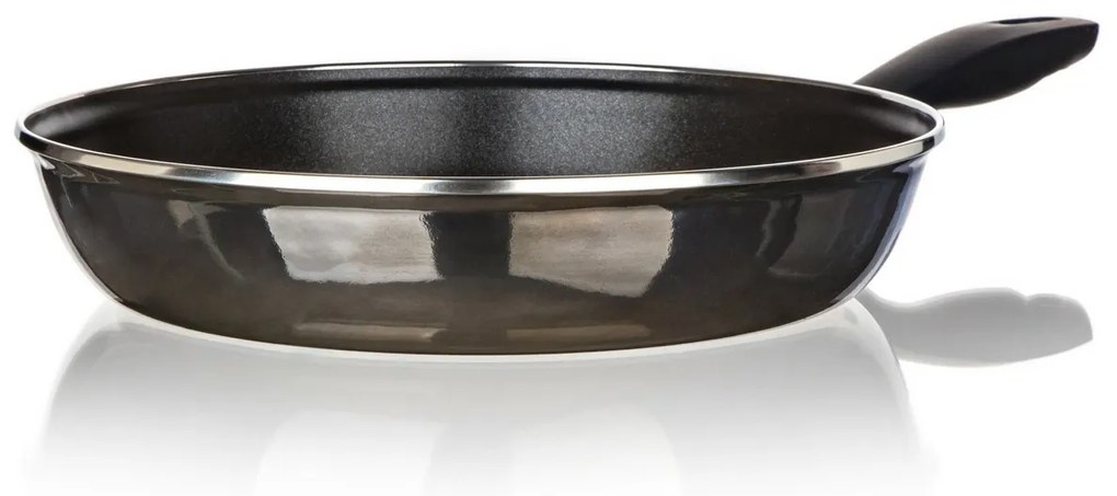 Banquet Panvica smaltovaná METALLIC Black 28 cm, s nepriľnavým povrchom, 28 cm