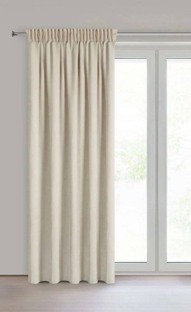 ZÁVES NA PÁSKE VANI 140X270 CM SVETLOBÉŽOVÁ