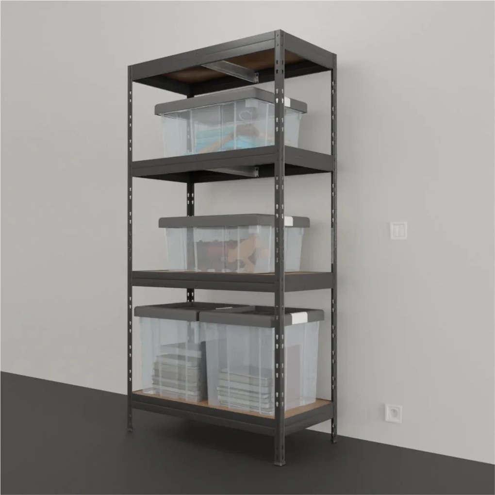 Régal RIVET PACK 180x90x45cm s plastovými úložnými boxami ECO 35 l a 36 l