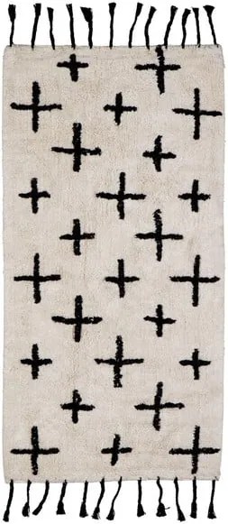 Béžový bavlnený koberec De Eekhoorn More, 140 × 70 cm