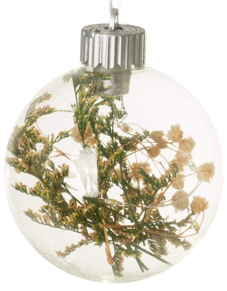 SKLENENÁ VIANOČNÁ BANKA NA STROMČEK SADA 4 KS (FI) 8CM VIACFAREBNÁ