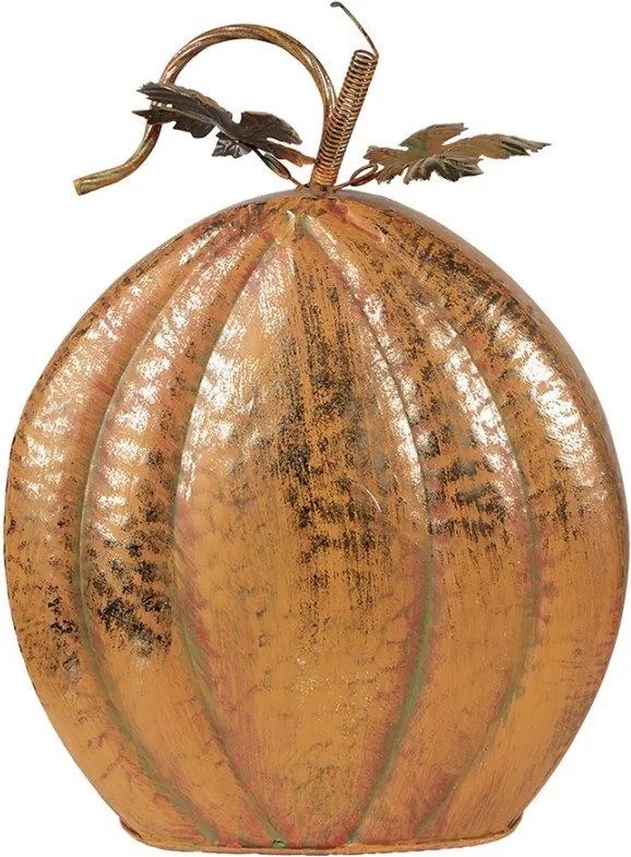 Oranžová kovová dekorácia tekvice Pumpkin - 34*15*42 cm