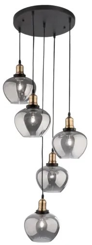 Luxusný luster Cedro 50 tmavo sivé