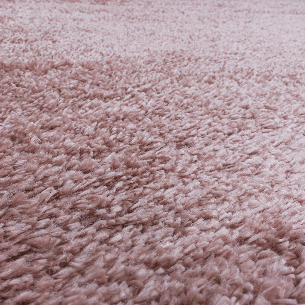 Ayyildiz koberce Kusový koberec Fluffy Shaggy 3500 rose kruh - 160x160 (priemer) kruh cm
