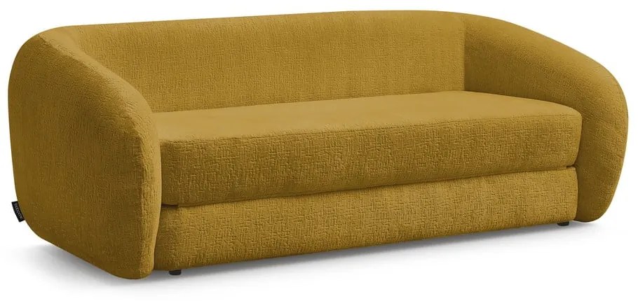 Ženilková rozkladacia pohovka v horčicovej farbe 228 cm Neyo – Bobochic Paris