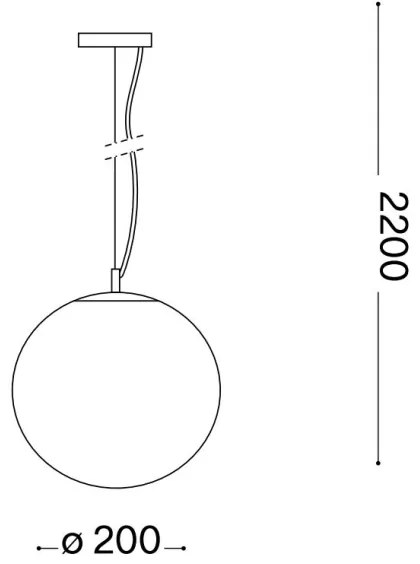 Ideal Lux - Luster na lanku MAPA 1xE27/42W/230V pr. 20 cm šedá/dymová