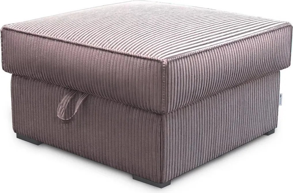 Taburet SMART COSARO XL s úložným priestorom 71x71 cm, svetlofialový
