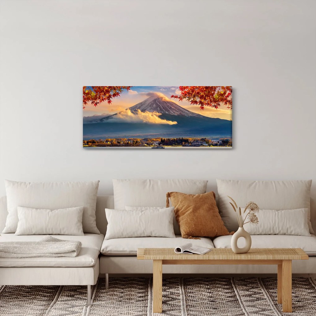 Obraz - Japonsko, Hora Fudži (120x50 cm)