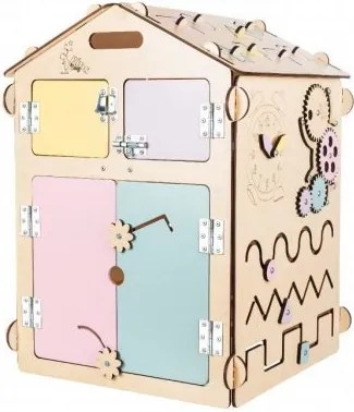 Montessori Activity board domček naturálny pastel