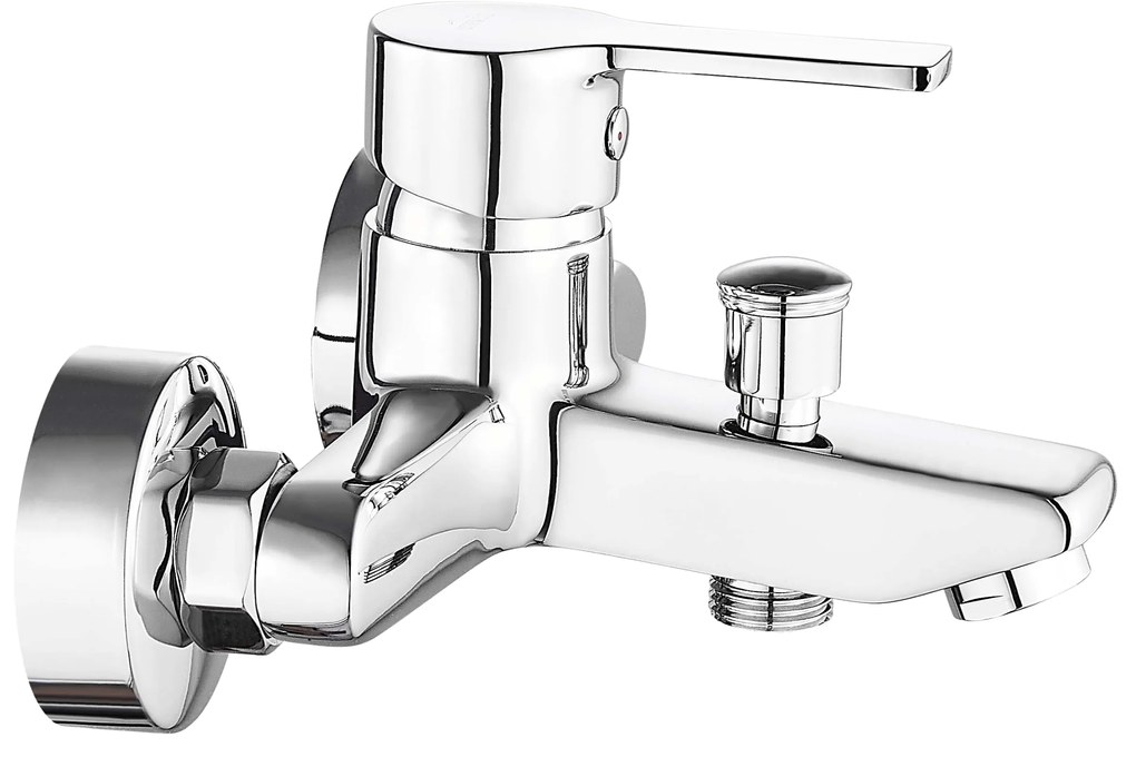 Invena Bralos, nástenná vaňová batéria, chrómová, INV-BW-07-001-A