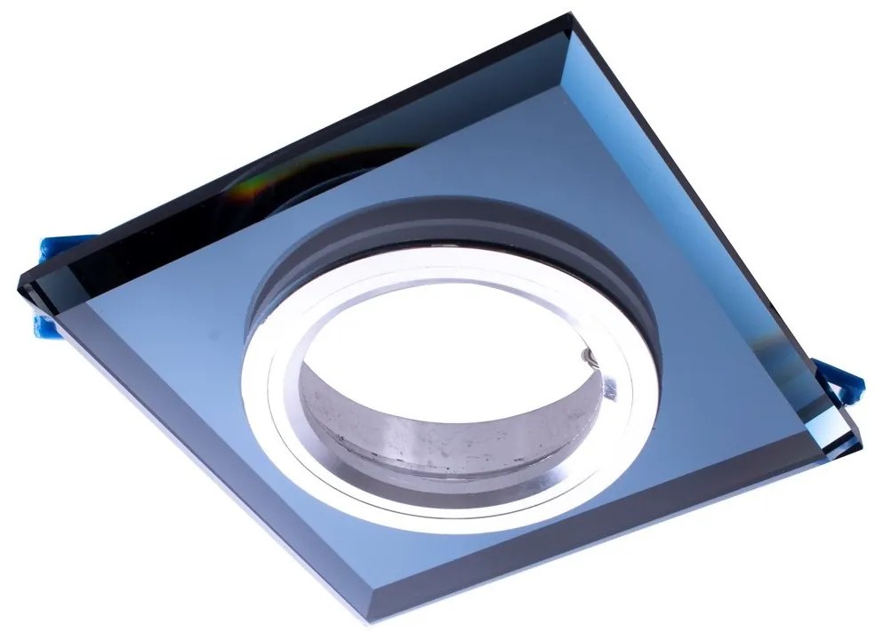 Podhľadové svietidlo Glass Round, 1x sklenené/čierne kovové tienidlo, b