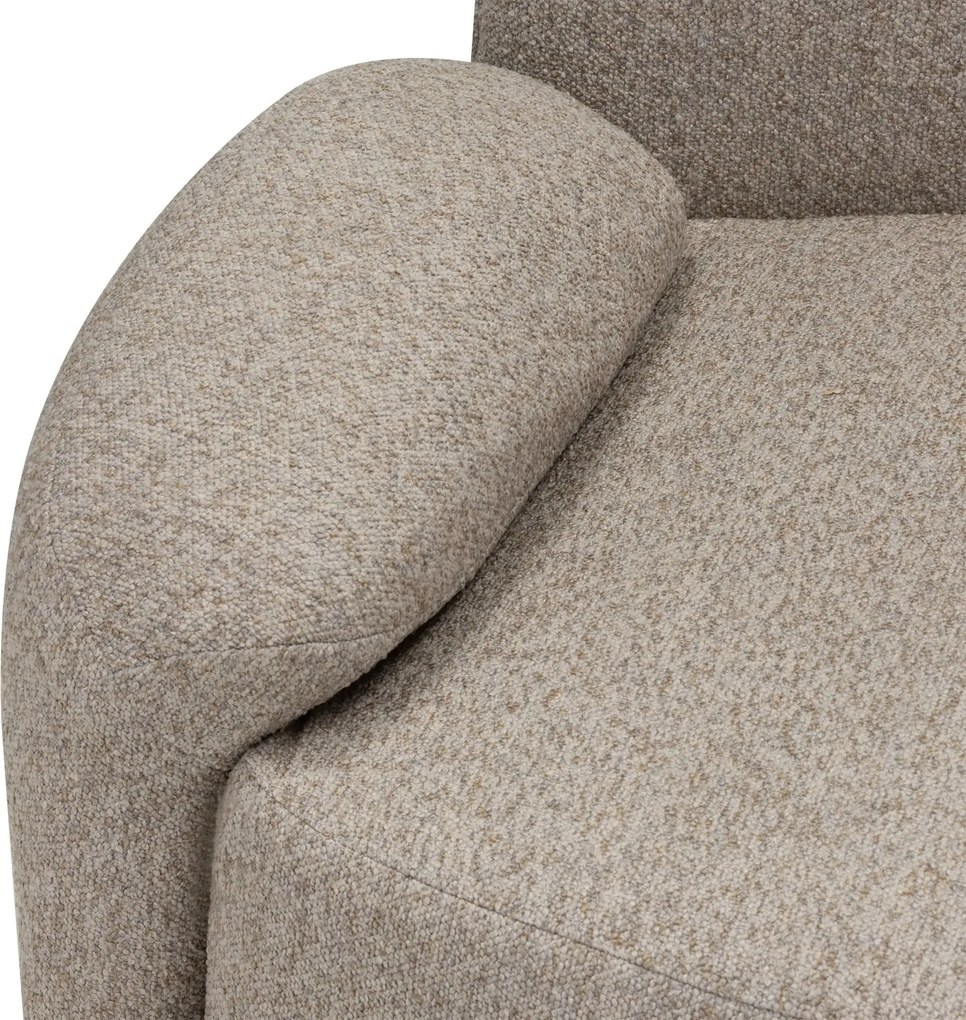 Dizajnové kreslo Sheli bouclé béžovošedé