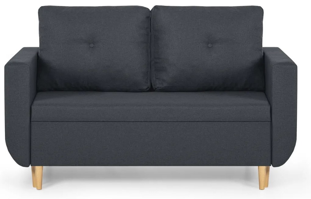 Pohovka pre 2 osoby s funkciou spania DORIS Sivá