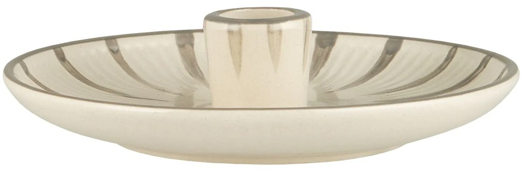 Ib Laursen Porcelánový svietnik Grey stripes