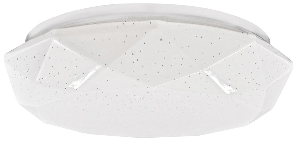 PLX LED stropné kúpeľňové osvetlenie s hviezdnou oblohou OPERA, 17W, denná biela, 35cm, diamant, biele,
