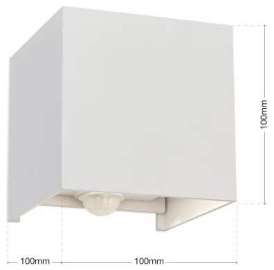 Orion AL 11-1314 - LED vonkajšie nástenné svietidlo s čidlom CUBE-S LED/13W/230V