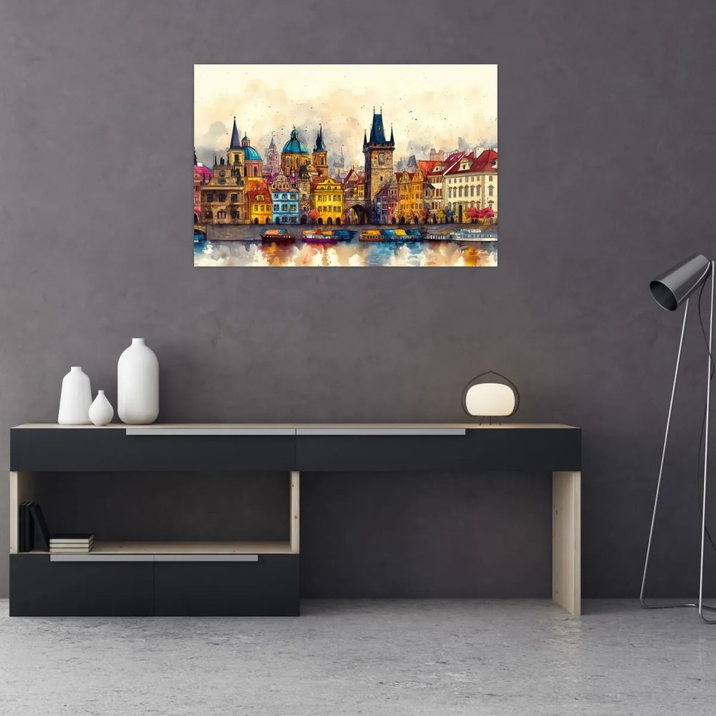 Obraz - Jeseň v maľovanom meste (90x60 cm)