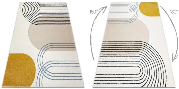 Koberec FUSION 7157 biely / zlatý