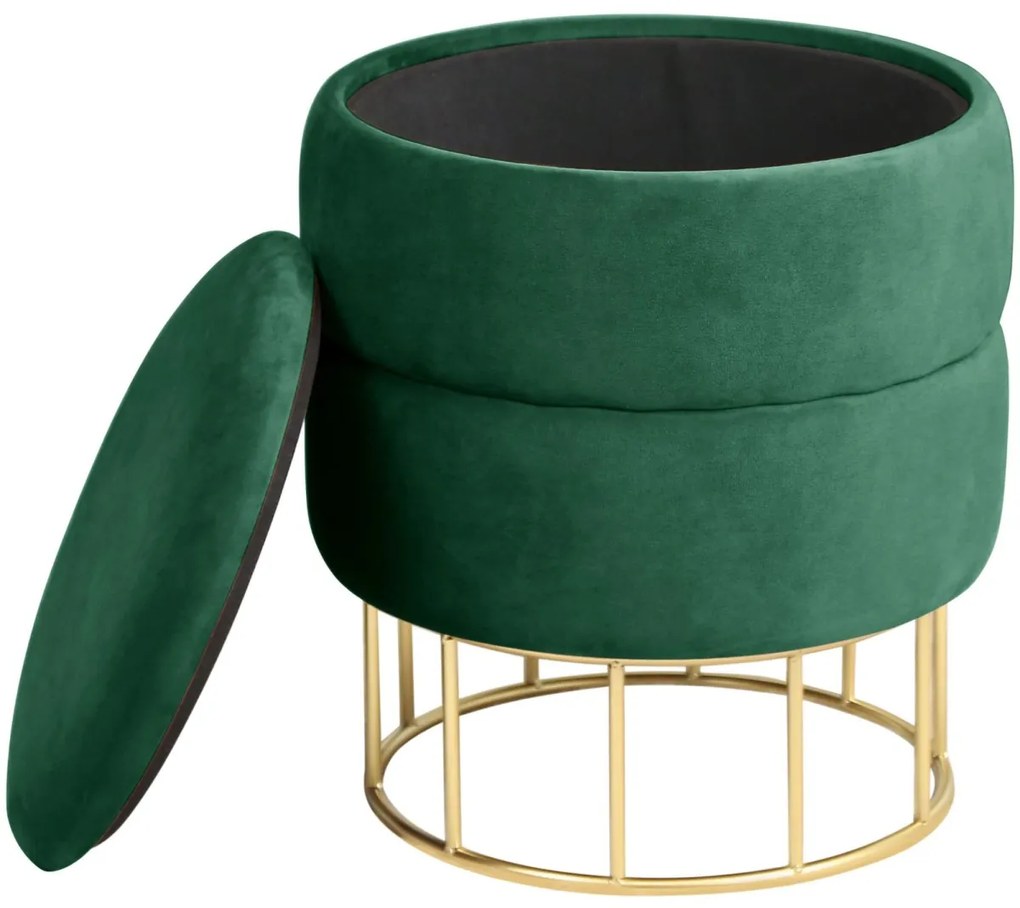 Taburet ELZA zamat zelený